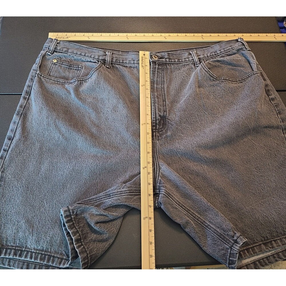 VTG Saugatuck Co Ltd Denim Shorts Sz 50 Black Wash Heavy Duty Cotton Jorts Y2K - Picture 5 of 7